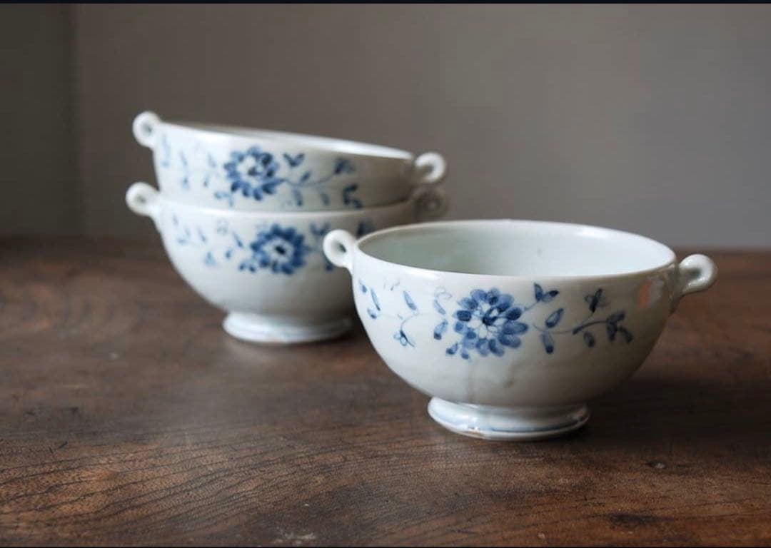 新品　佐藤もも子　染付　人気　希少　染付　スープ皿　中鉢　カップ　深皿