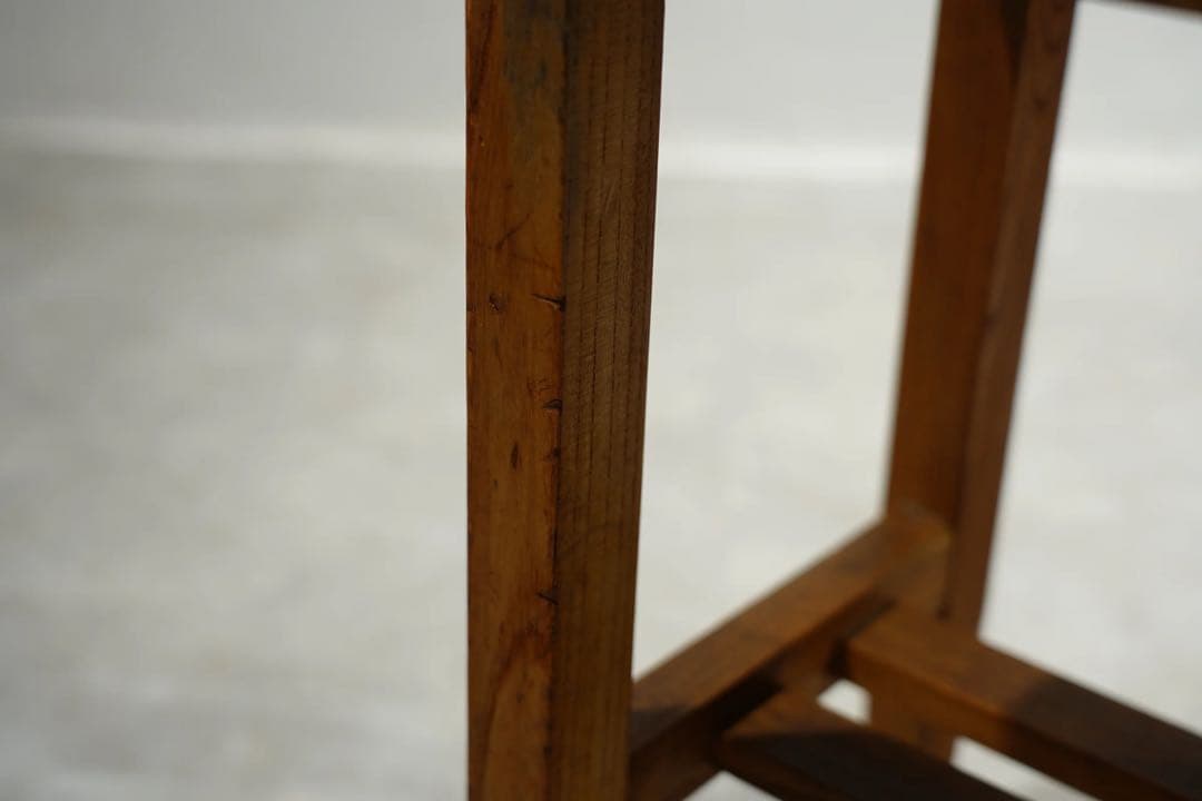 スツール　japan vintage 昭和初期　スクエア　刺繍 椅子　チェア