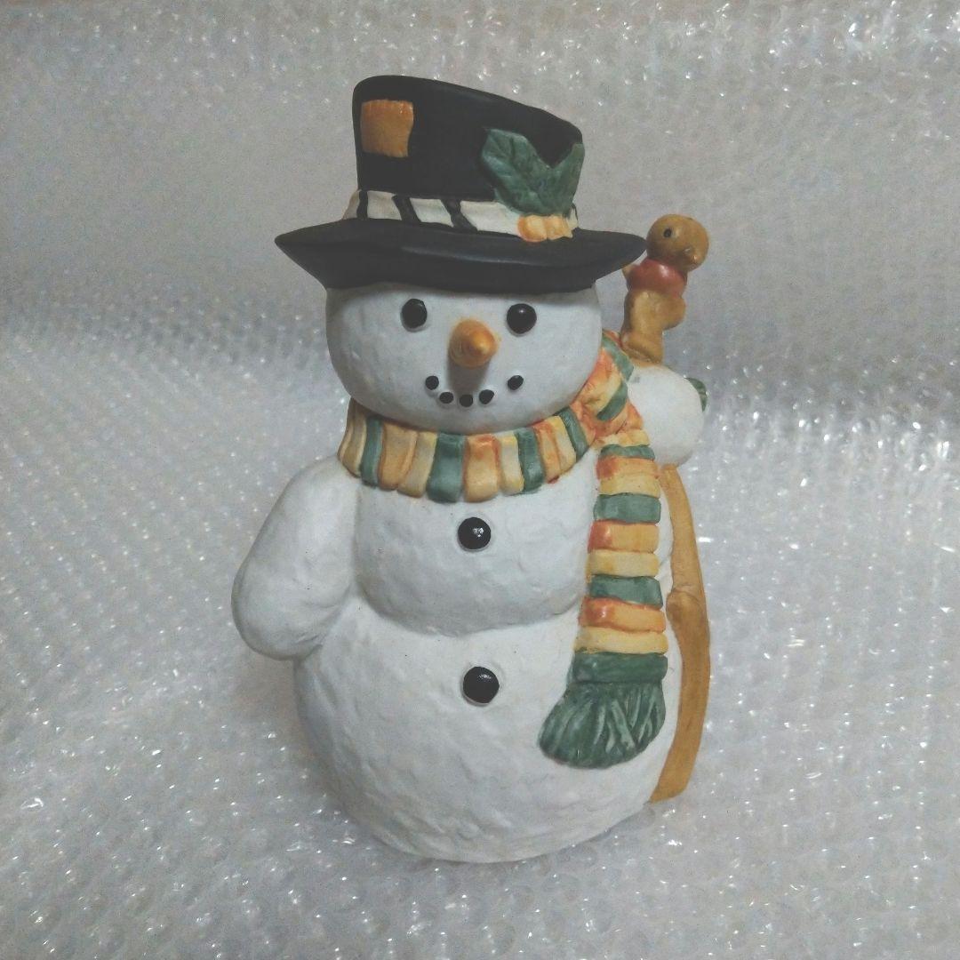 雪だるま　スノーマン　オルゴール　レトロ　ファンシー