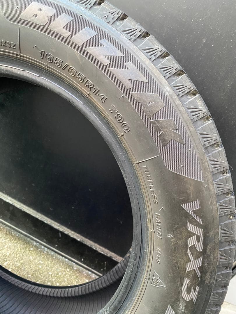 165/65R14 スタッドレス 4本 ブリザック VRX3 2023年
