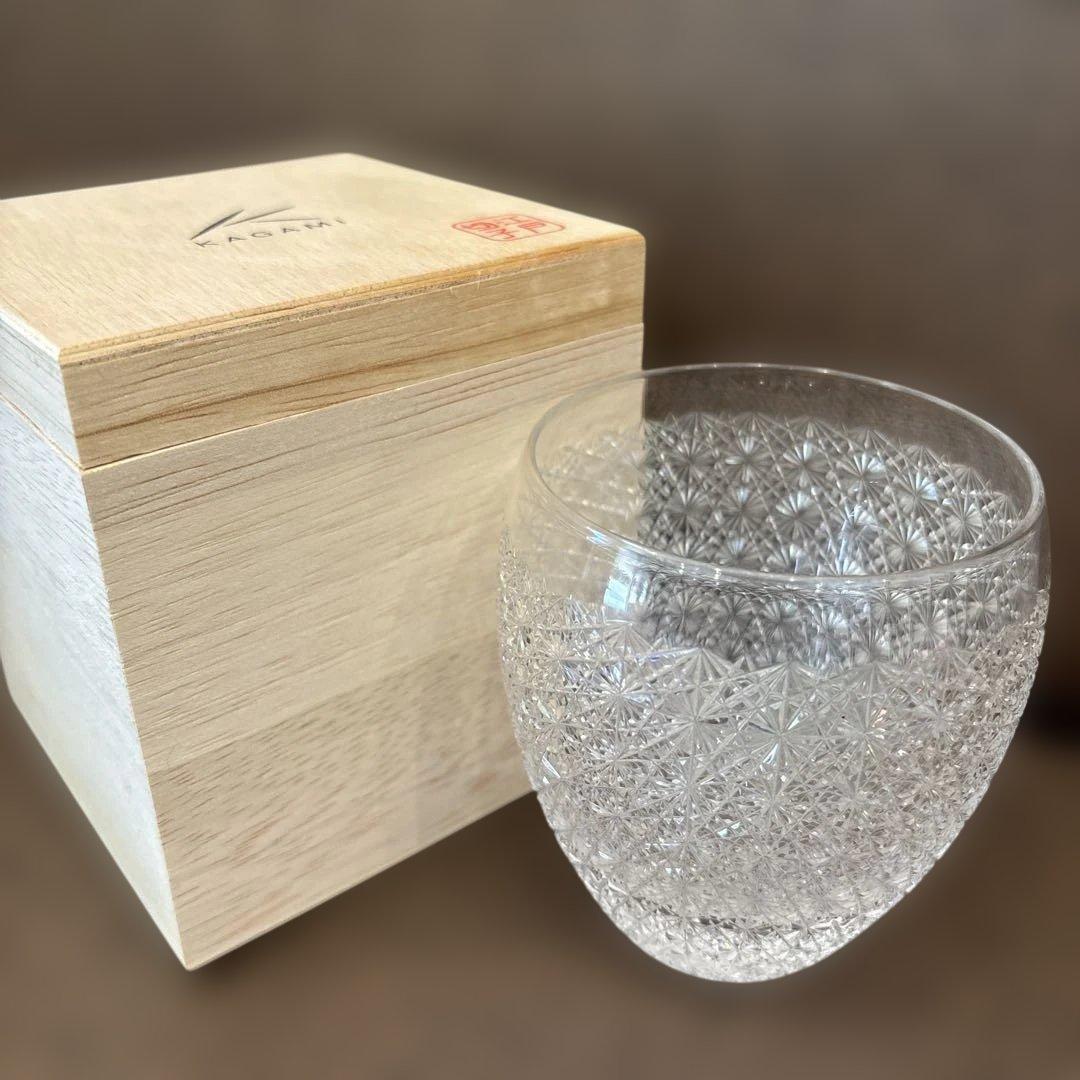 江戸切子 カガミクリスタル KAGAMI 菊つなぎ 紋