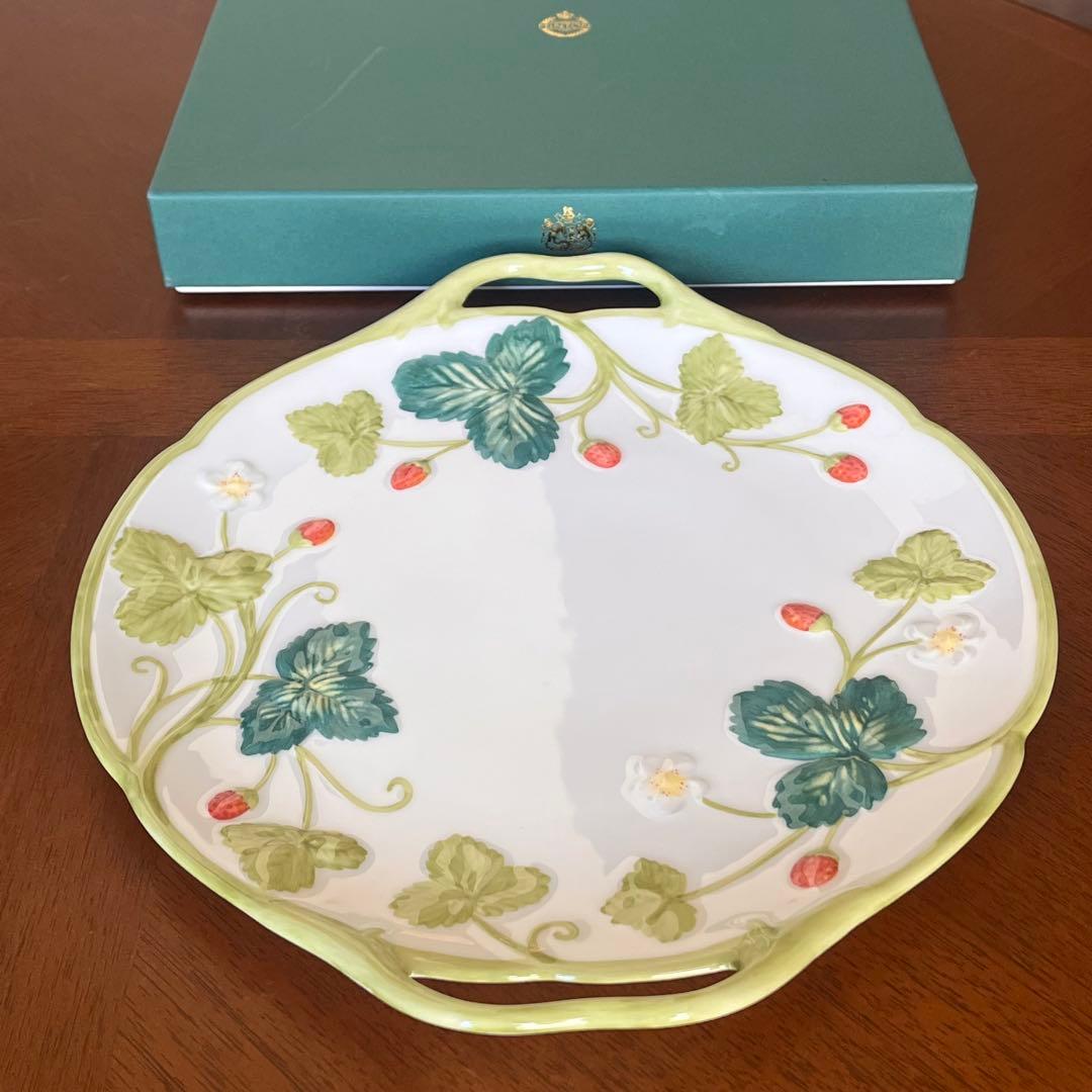 【希少品】ミントン★ヴィクトリアストロベリー★手付きプレート