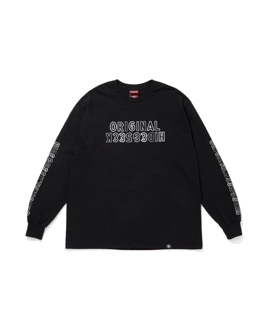ブラック ロングスリーブ Tシャツ HIDE AND SEEK