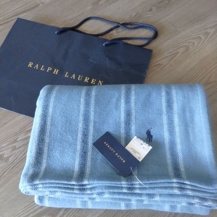 Ralph Lauren ブランケット、綿毛布約203X145㎝⭐︎タグ付き
