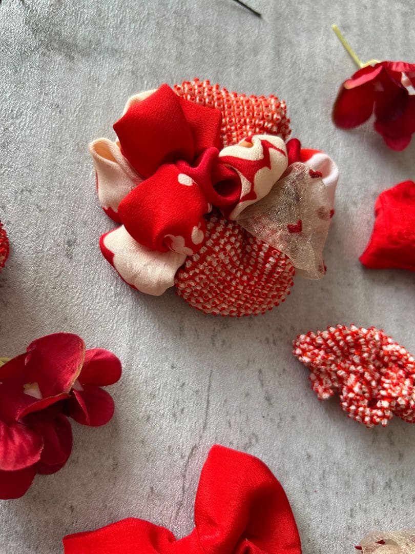 Q*n様 七五三　七五三髪飾り　ヘッドドレス　着物髪飾り　リメイク髪飾り　033