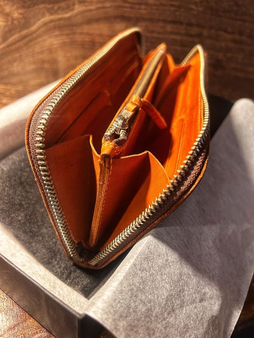 【美品】REDMOON レッドムーン ラウンドファスナー 長財布 ラウンド