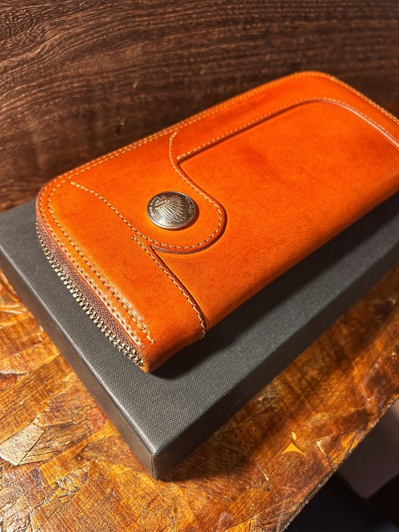 【美品】REDMOON レッドムーン ラウンドファスナー 長財布 ラウンド