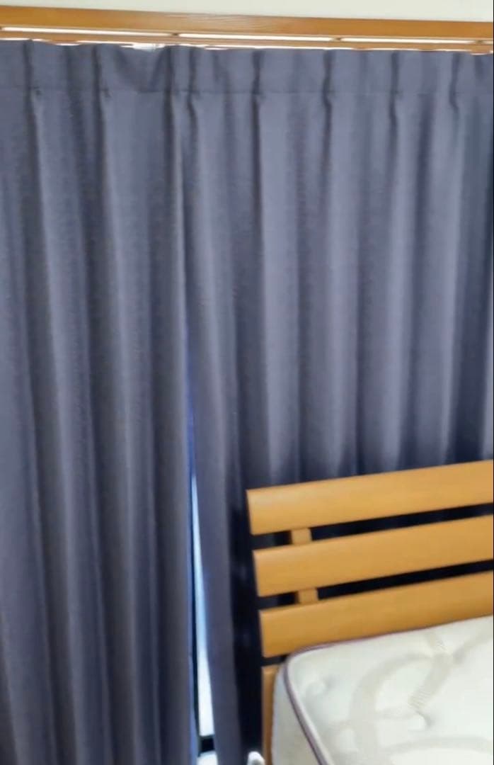 カーテン　遮光1級　ネイビー　カズマ　ヘリンボーン　夜勤