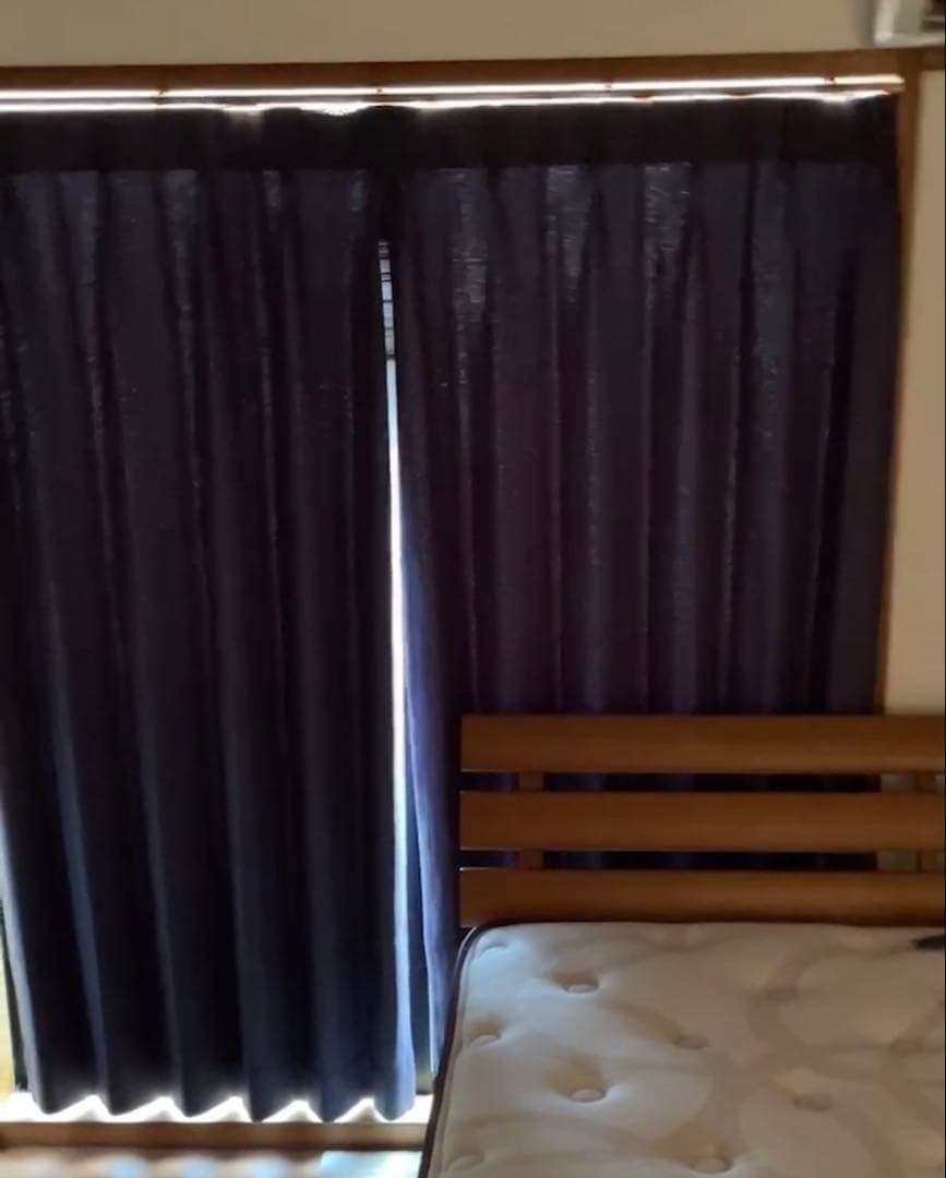 カーテン　遮光1級　ネイビー　カズマ　ヘリンボーン　夜勤