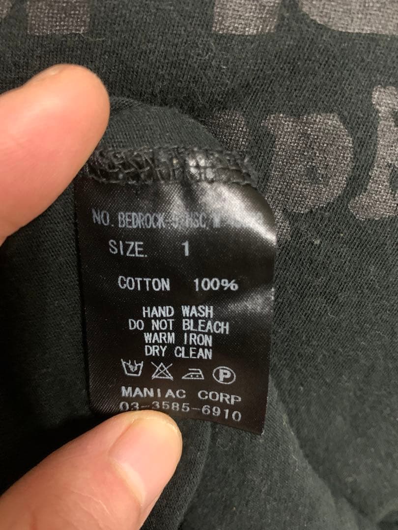 BEDROCK ブラック Tシャツ サイズ1 ifsixwasnine