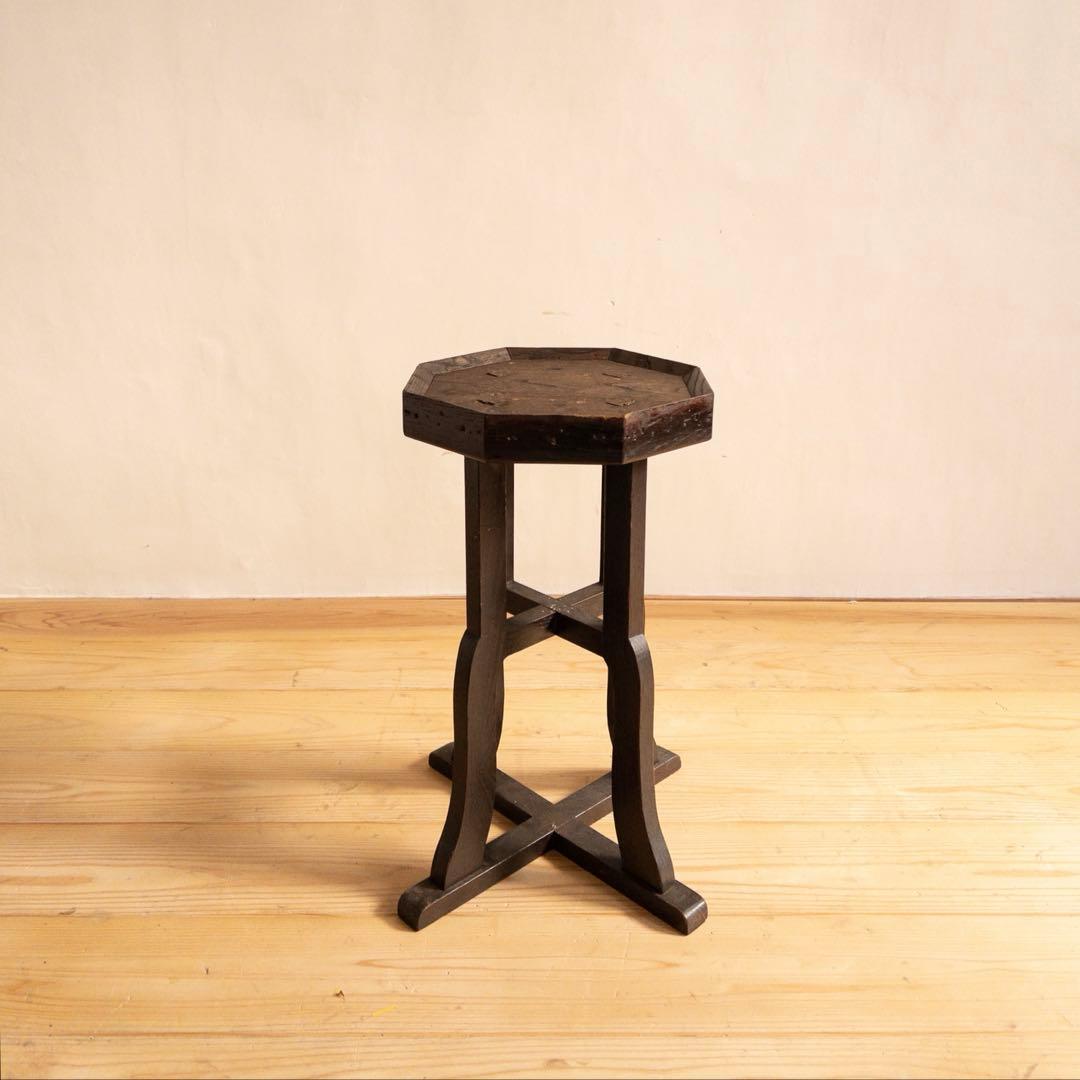 八角形　飾り台　花台　和モダン　飾り棚　希少　古道具　古家具　アンティーク