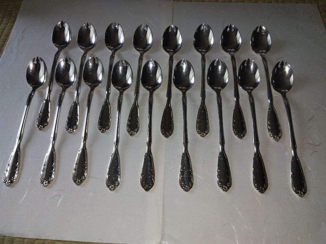 シルバー メロン専用スプーン、１７個セット