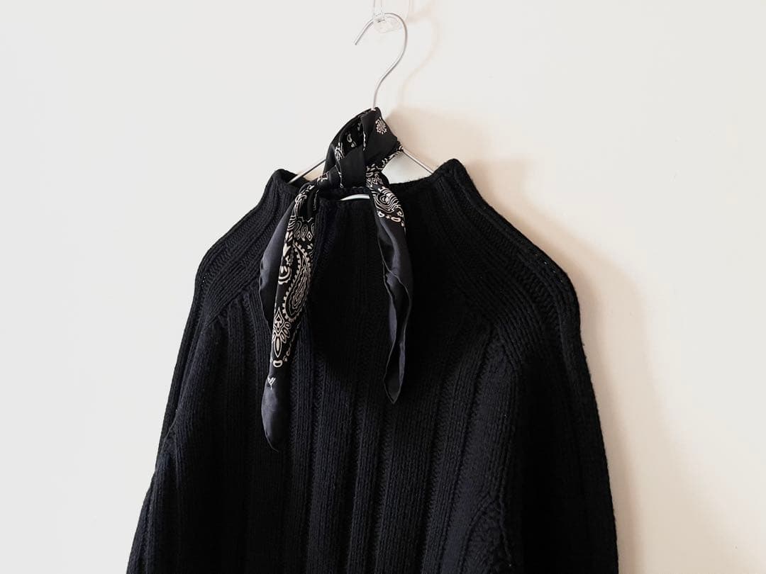 マーガレットハウエル ハイネックリブニット 5.6万 スコットランド製 美品