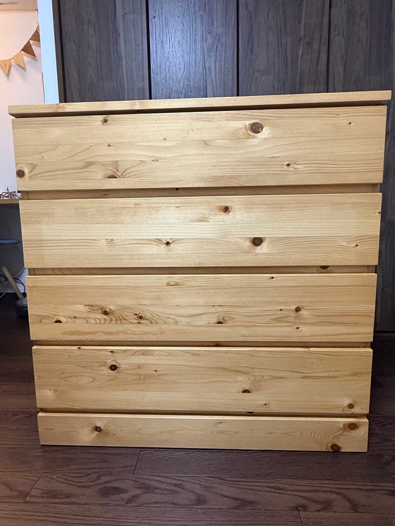 無印良品　パイン材4段チェスト