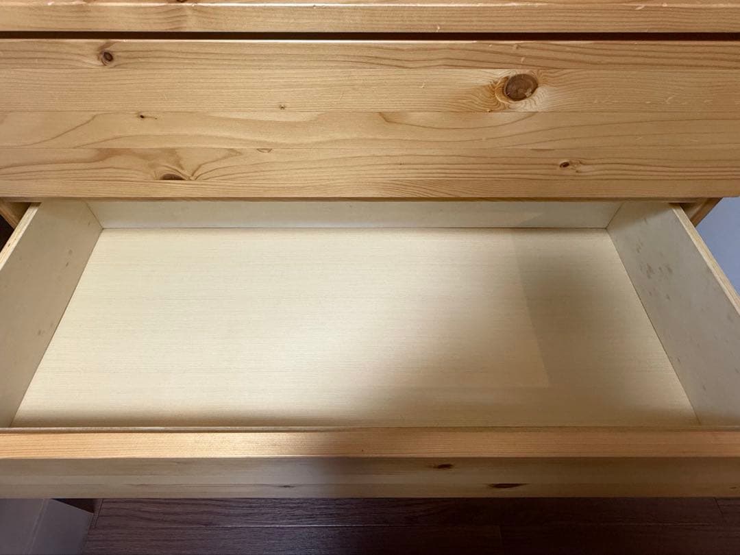 無印良品　パイン材4段チェスト