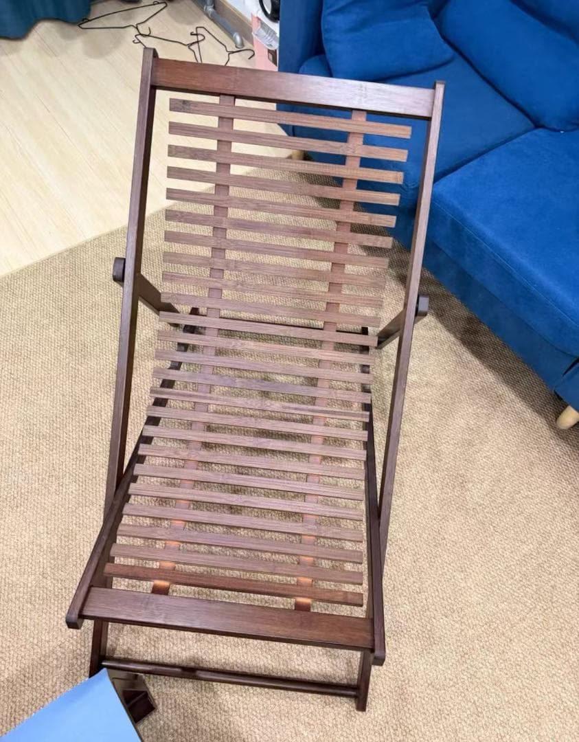 木製スラットデザイン折りたたみ椅子