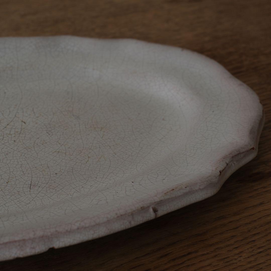 キュノワール　花リムオーバルプレート　フランスアンティーク