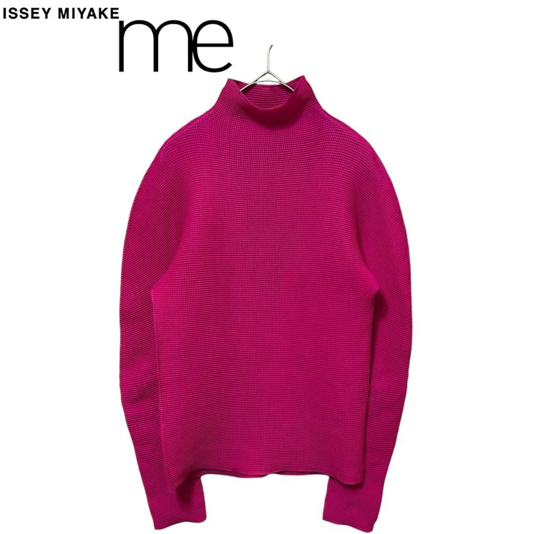me ISSEY MIYAKE 特殊加工プリーツカットソー トップス ピンク