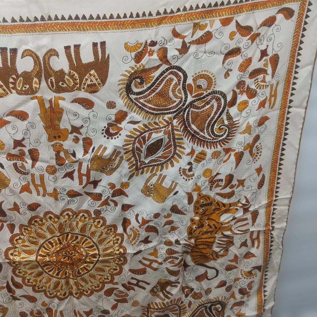 良品 エルメス シルクスカーフ カレ90 古代 文明
