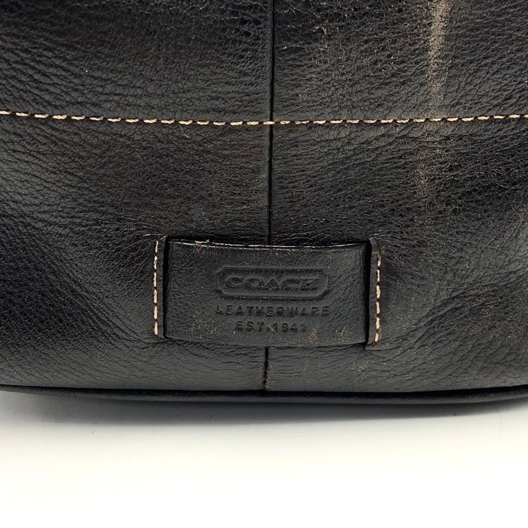 【美品】COACH メンズ トートバッグ A4収納 レザー ブラック 肩掛け