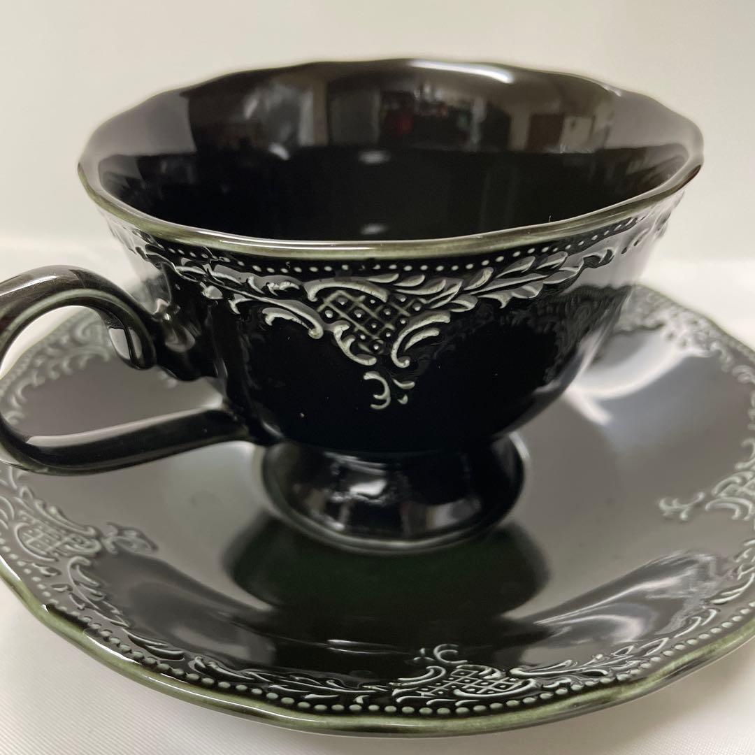 Francfranc ティーカップ　5客　セット　黒