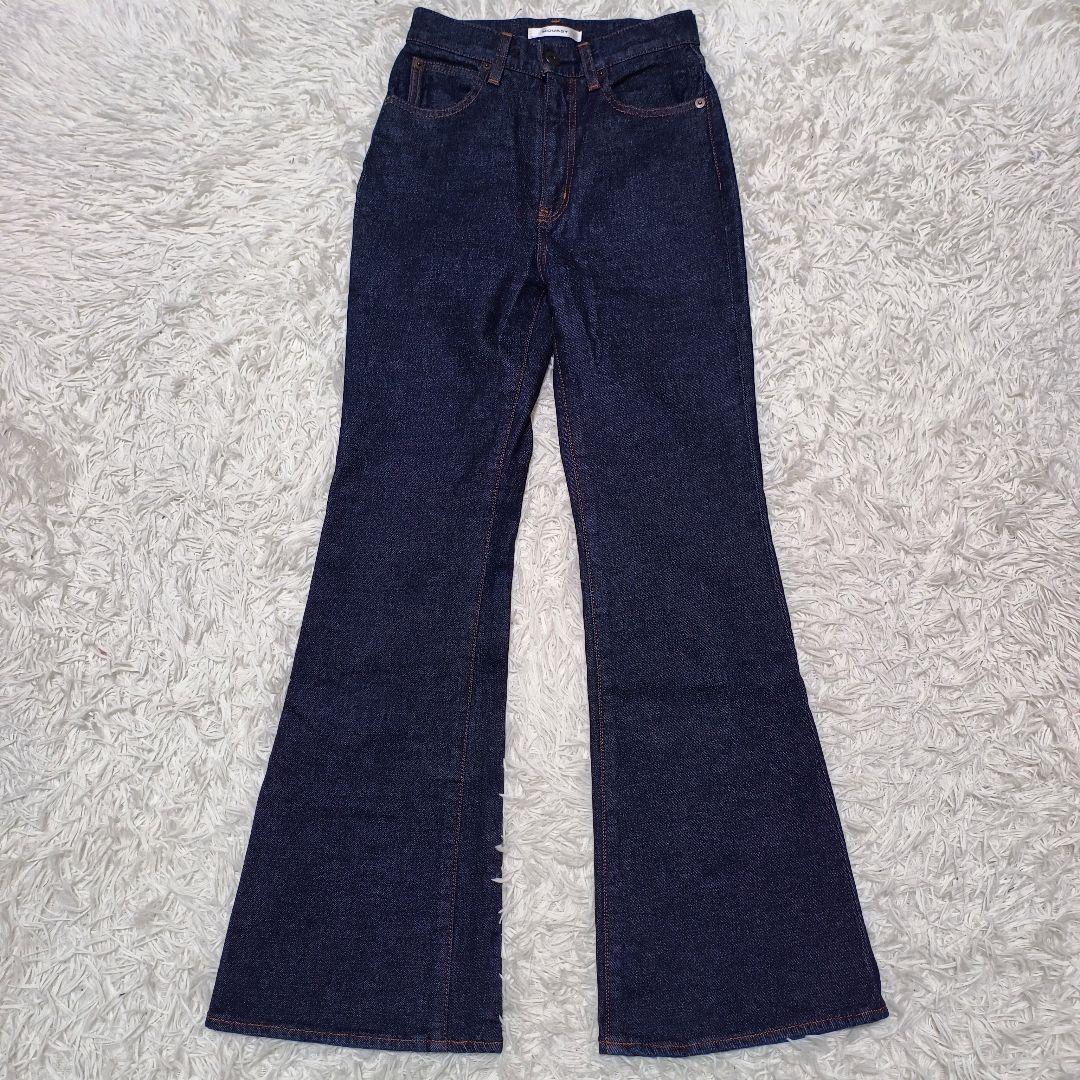 超美品 MOUSSY MVS FLARE 濃紺 フレア デニム 24
