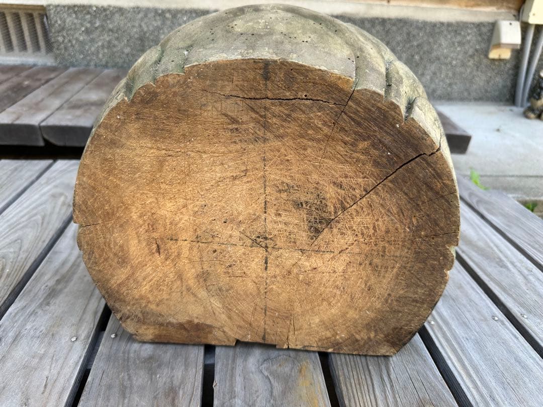 天然木彫刻　蓮台　お寺　神社