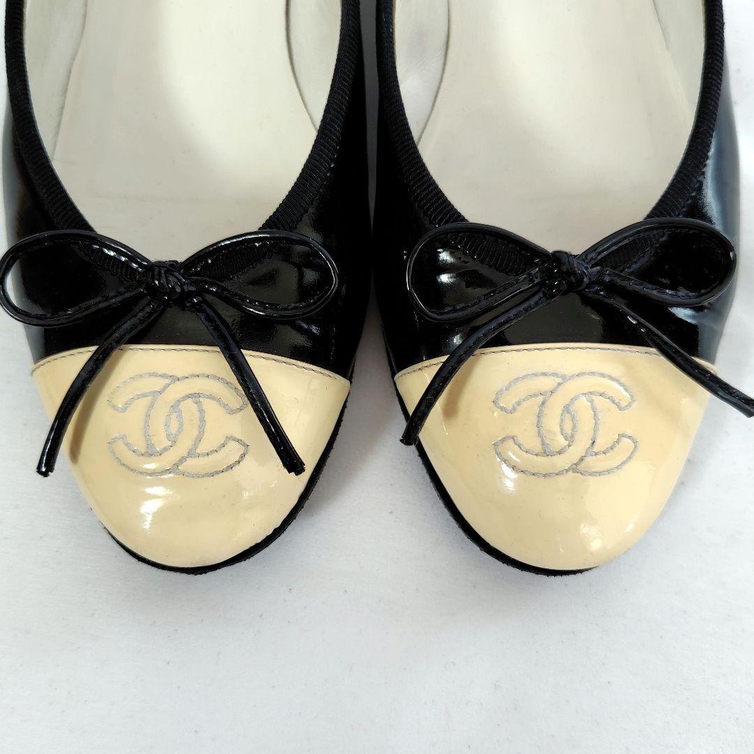 腕利き職人のリペア済✨️良品【シャネル】ココマーク バレリーナ フラットシューズ