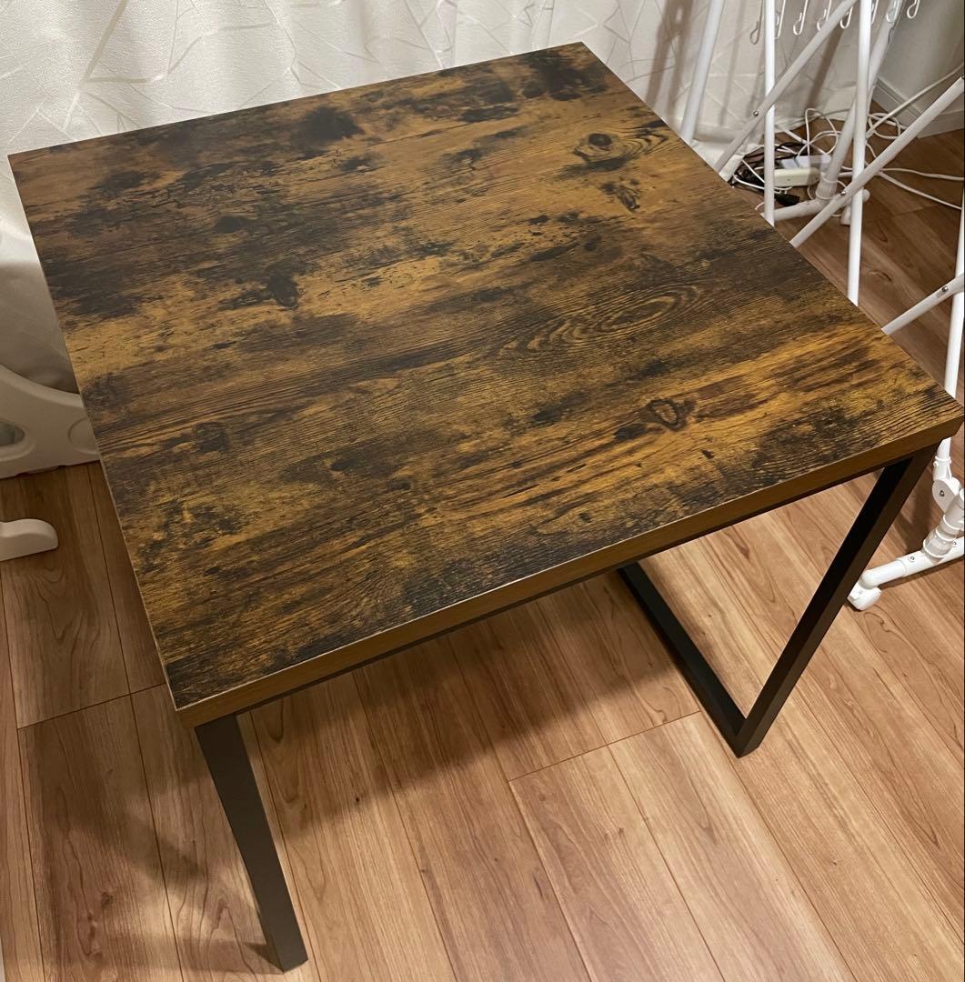 キチンとラ〜めんっ　送料込　ニトリ ステインダイニングテーブル70ブラウン