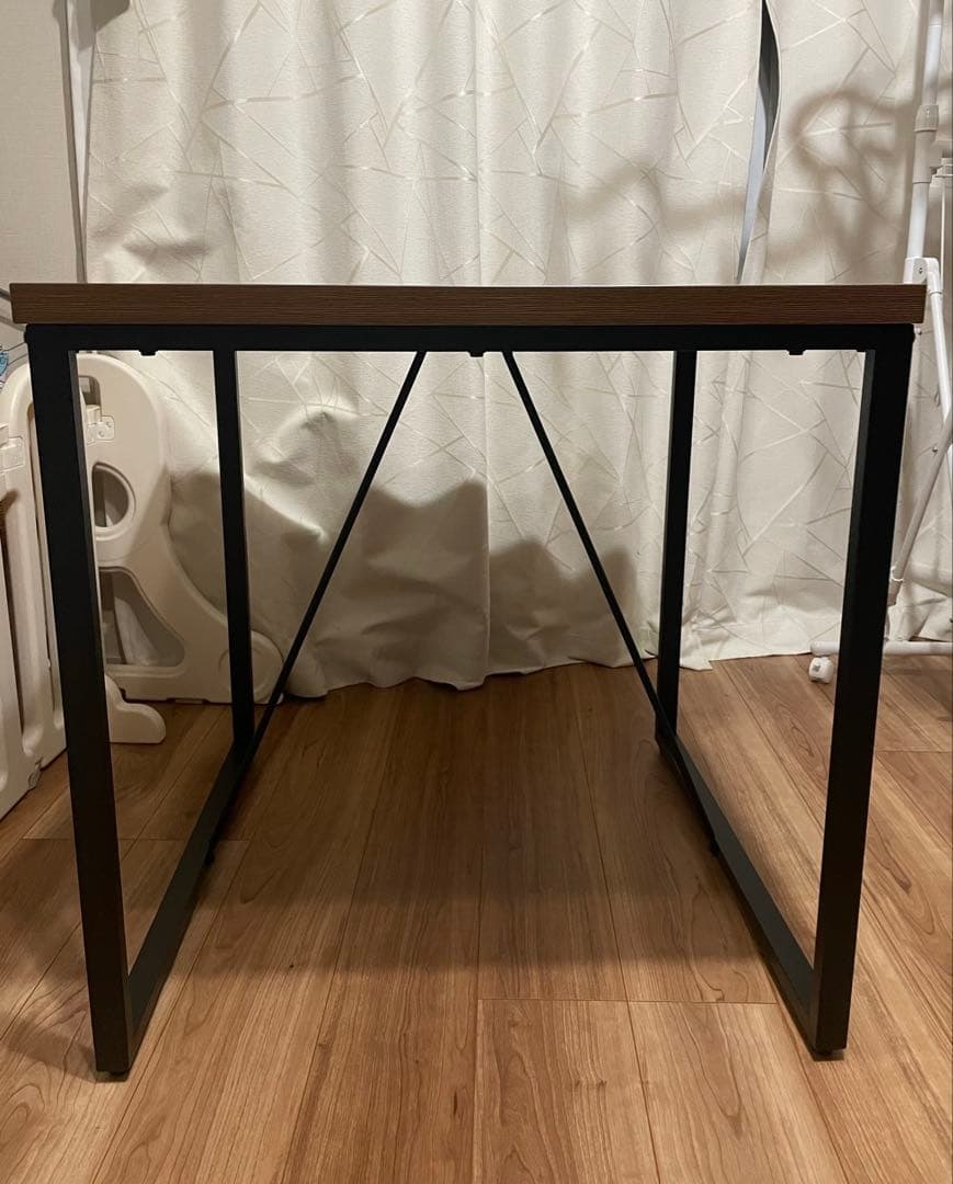 キチンとラ〜めんっ　送料込　ニトリ ステインダイニングテーブル70ブラウン