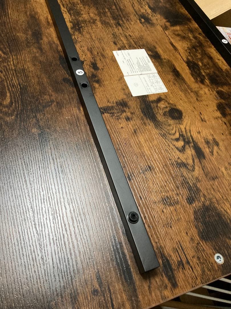 キチンとラ〜めんっ　送料込　ニトリ ステインダイニングテーブル70ブラウン