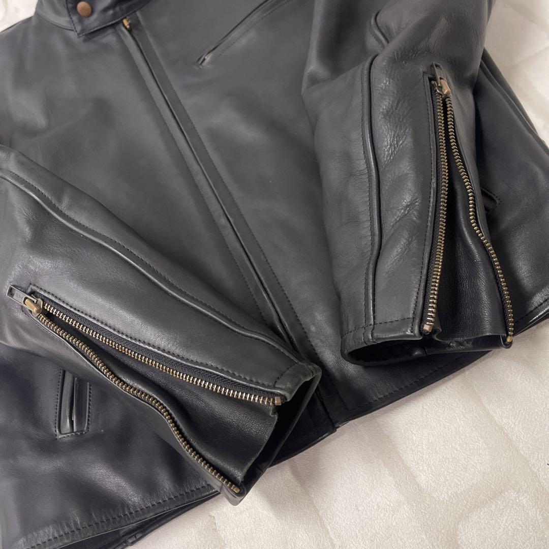 値下げ エスギア S:GEAR 牛革 レザー シングル ライダース ジャケット