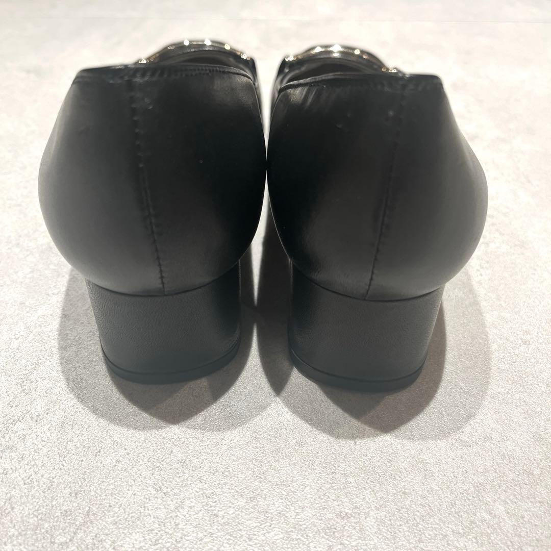 週末限定価格！未使用品Rizraffinee★スクエアトゥヒールアップローファー