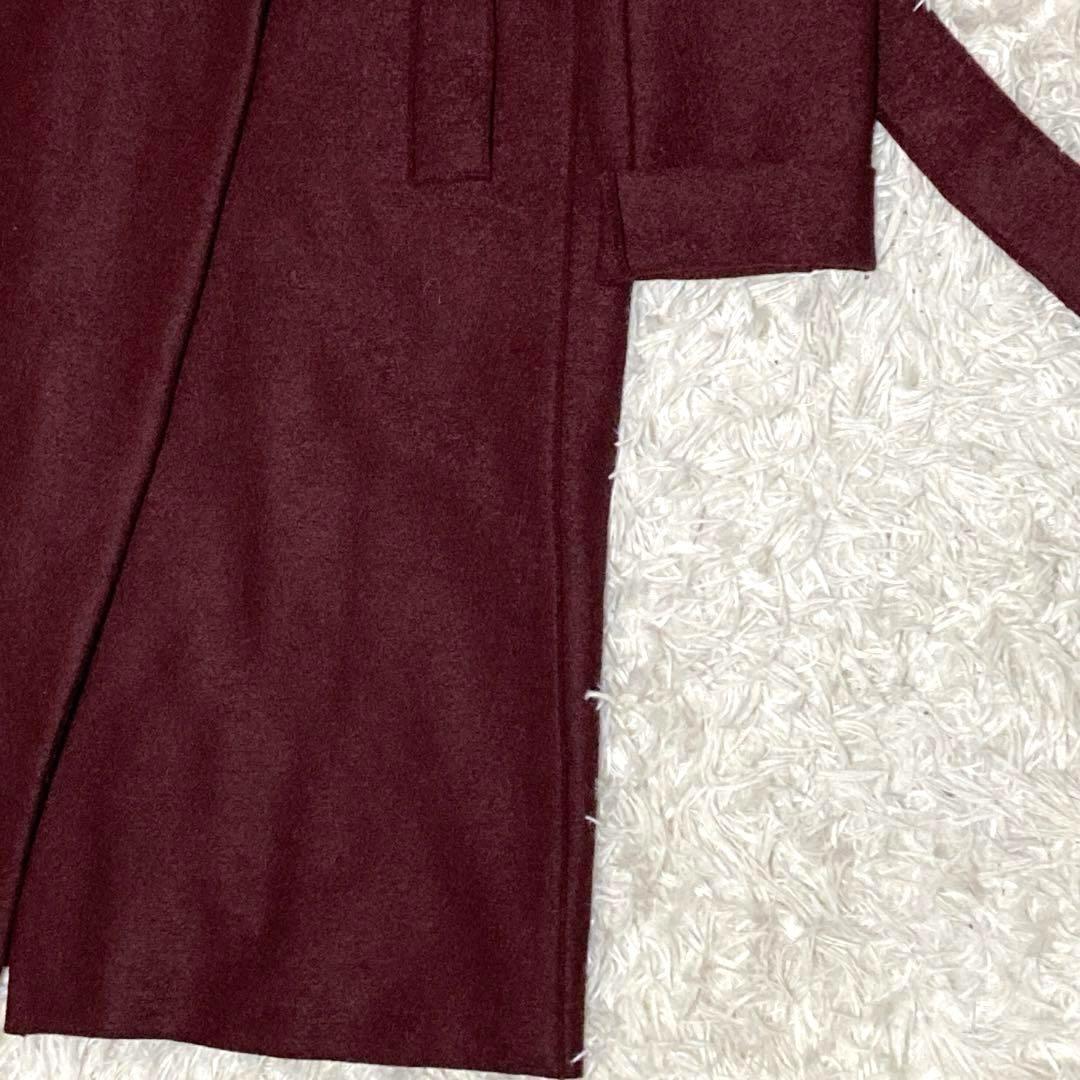 【新品タグ付き】 23区 トレンチコート ウール えんじ 38 現行 ロング