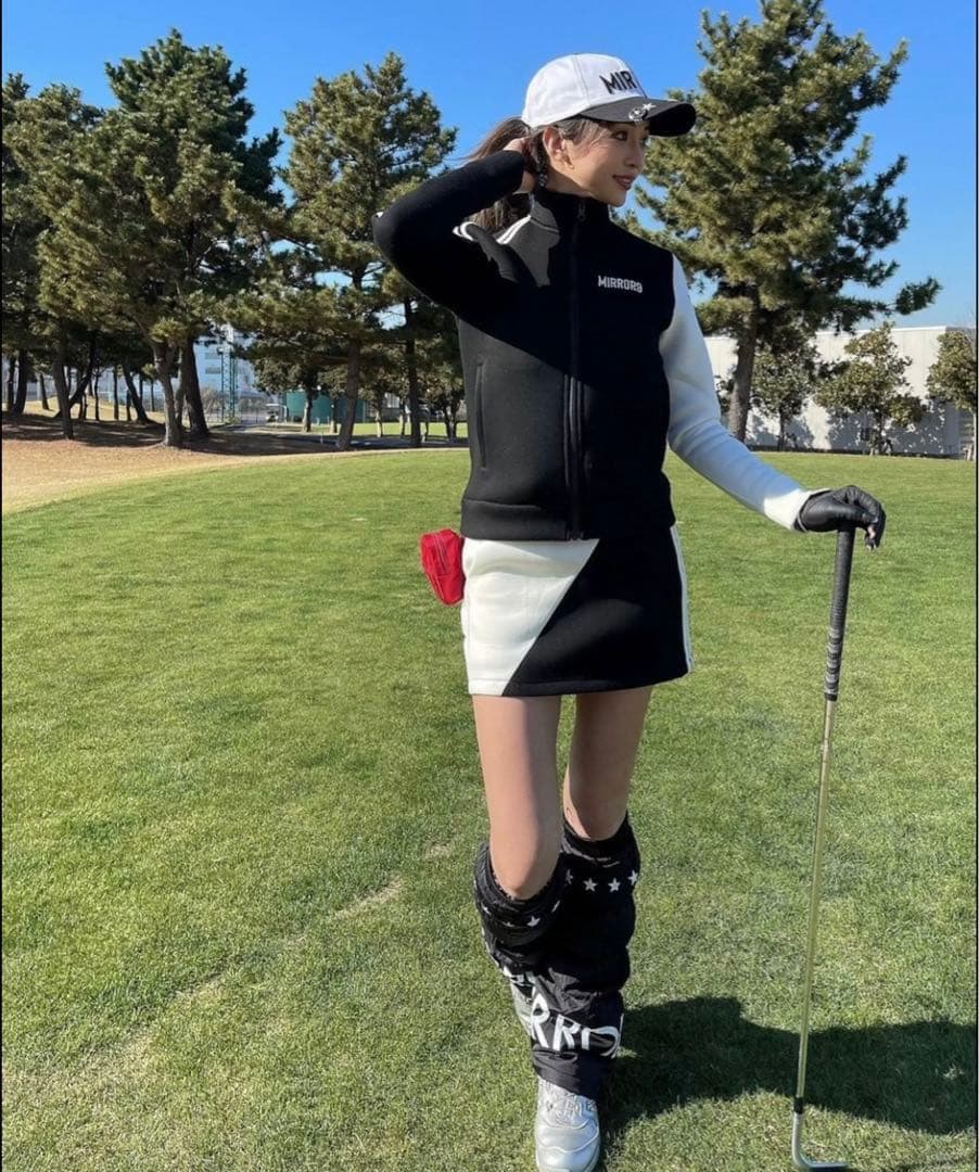 MIRROR9 セットアップ　ジャケット　スカート 星　ブラック　ホワイト