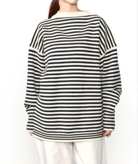 ❤美品❤ ルトリコチュール ガンジー セーター ウール100％ ボーダー 42