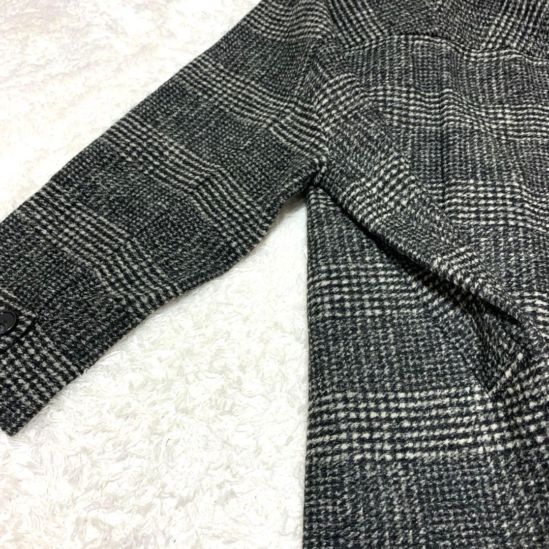 【新品タグ付き】スピックアンドスパン Wスライバーチェックハーフコート M