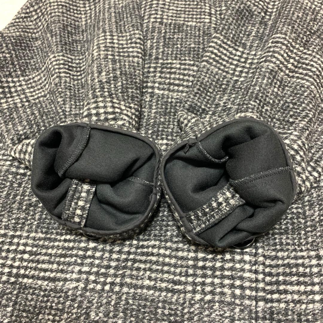 【新品タグ付き】スピックアンドスパン Wスライバーチェックハーフコート M