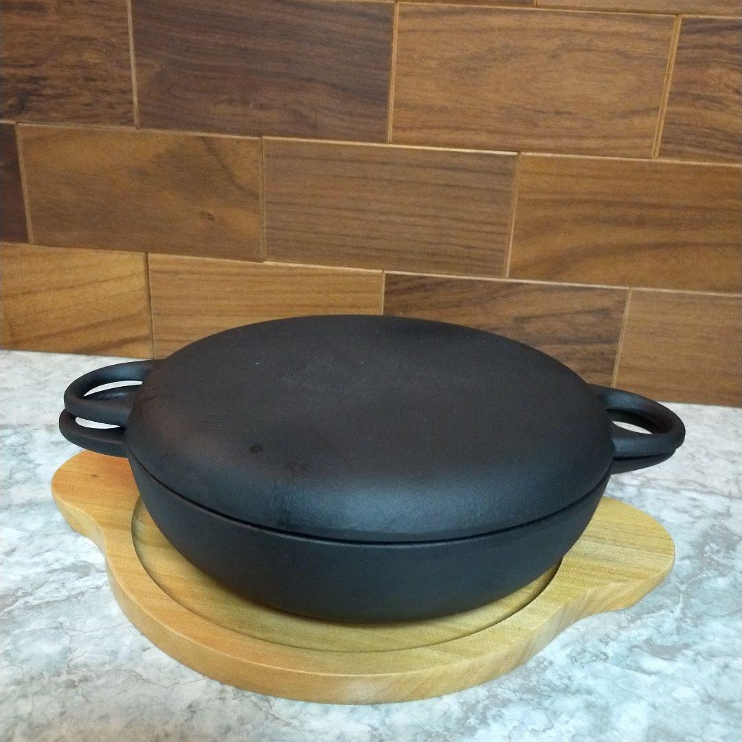 及源　オイゲン　南部鉄器　盛栄堂　ニューラウンド万能鍋　22cm