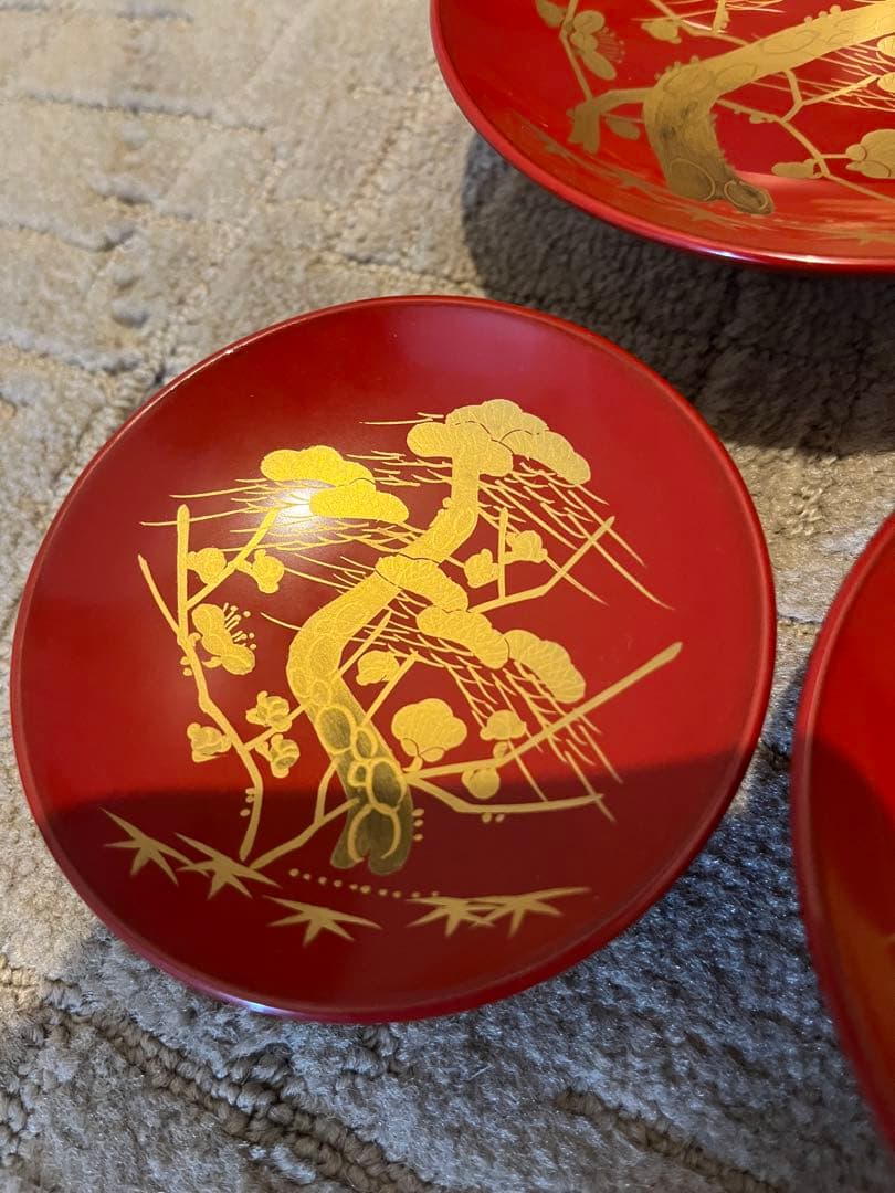 お屠蘇セット　漆塗り　蒔絵松竹梅　極上　輪島塗