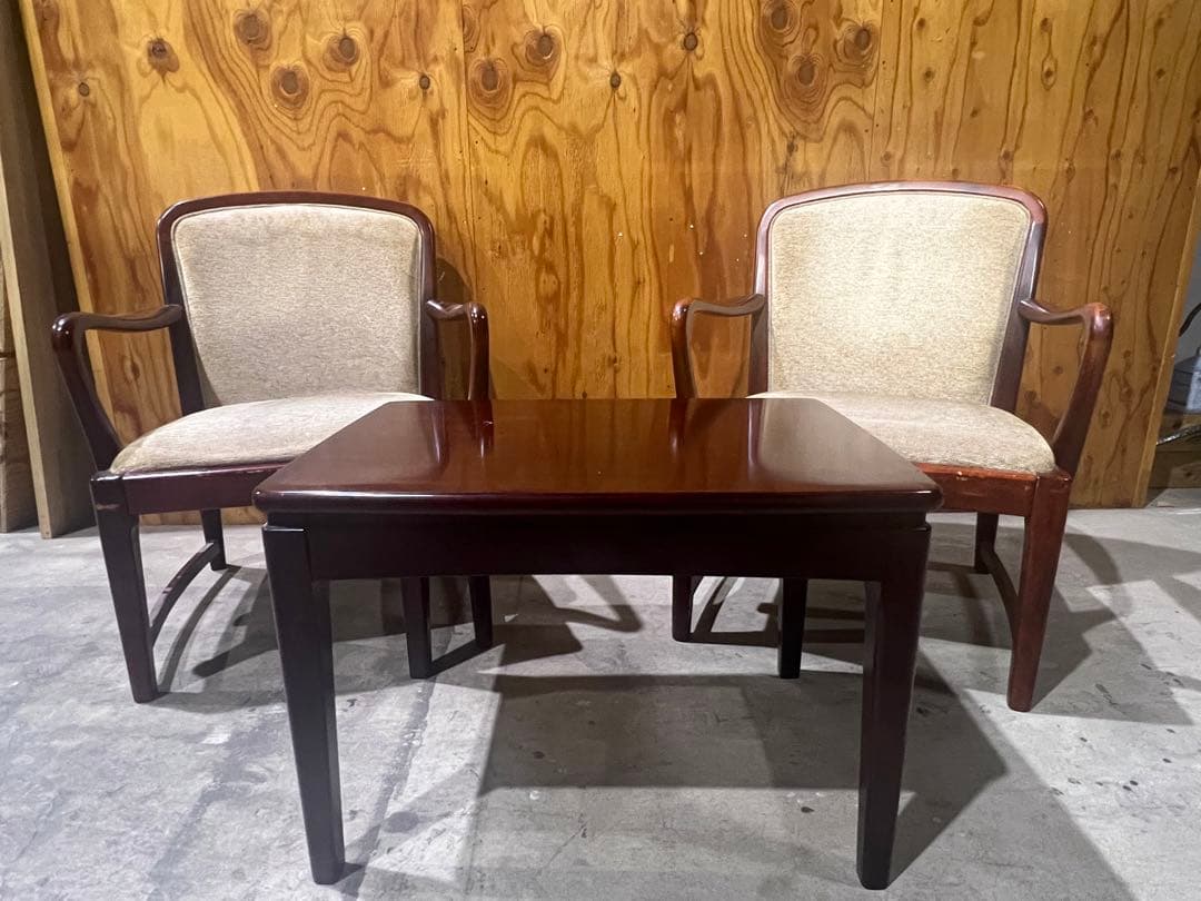 （2）【お引取り限定】懐かしい　カリモク 応接家具セット　船橋より出品