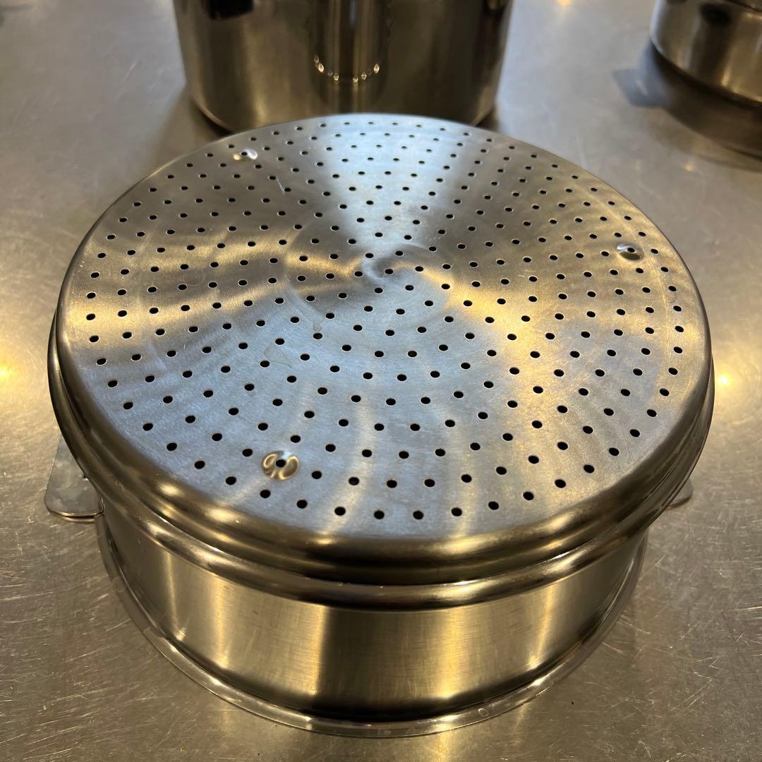 クリステル　グラフィット　24cm 両手鍋　バスケット　スチーマー　ガラス蓋