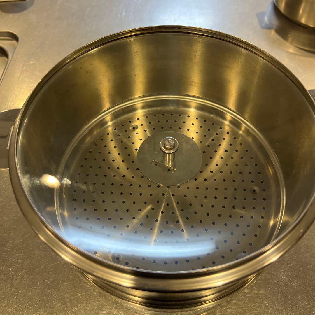 クリステル　グラフィット　24cm 両手鍋　バスケット　スチーマー　ガラス蓋