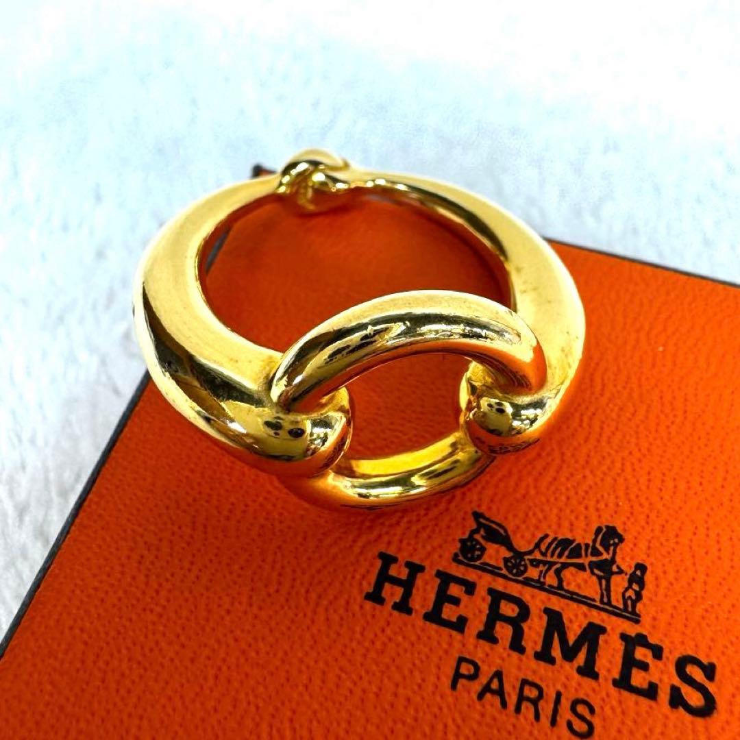 HERMES エルメス モー スカーフリング ゴールド