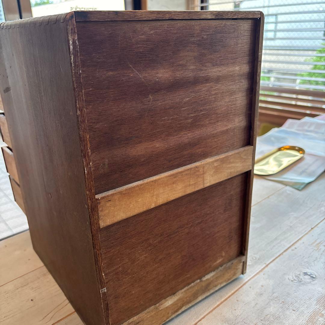 アンティーク木製 5段引き出し