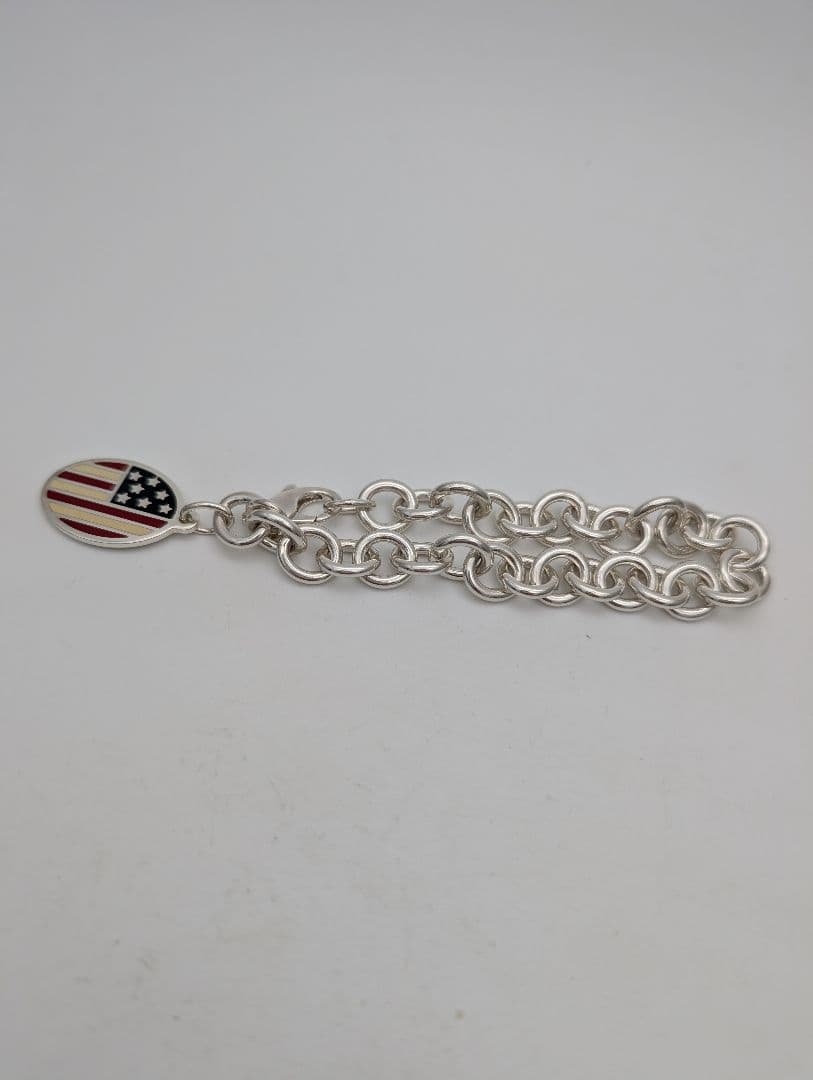 ティファニー オーバルタグ　星条旗　ブレスレット 925 シルバー