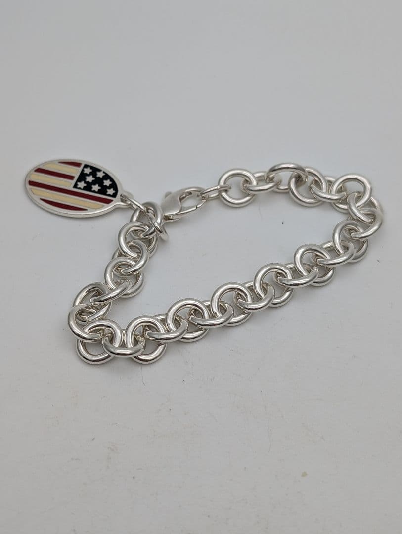 ティファニー オーバルタグ　星条旗　ブレスレット 925 シルバー