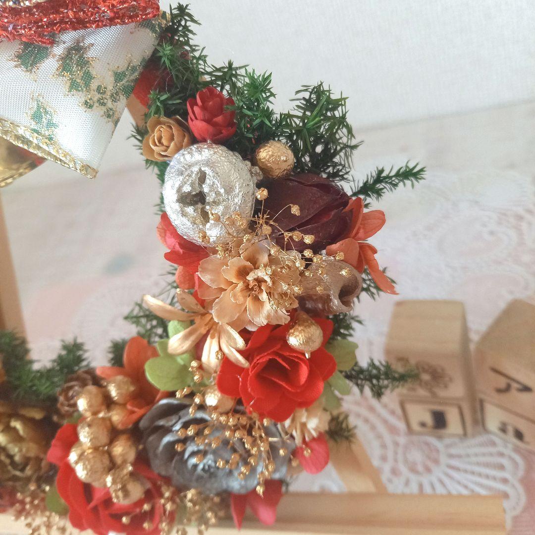 No153 でっかいリボンとリンリンベル♪キラキラクリスマスリース❅2024