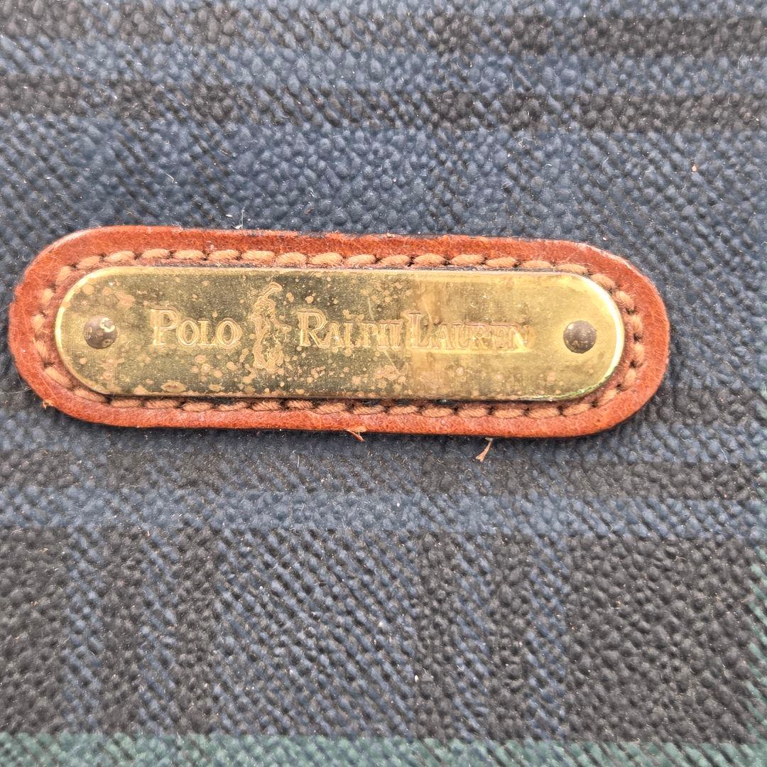 ポロラルフローレン ボストンバッグ 大容量 PVCレザー 2wayショルダー