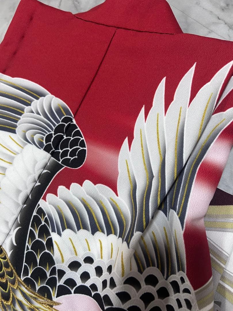 式部浪漫ブランド着物♡七五三　5歳　男の子　フルセット　一式　赤系